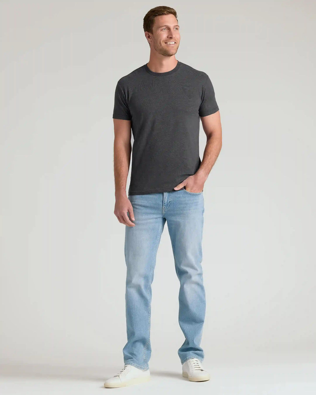 Charcoal Heather Gray Classic Crew Neck