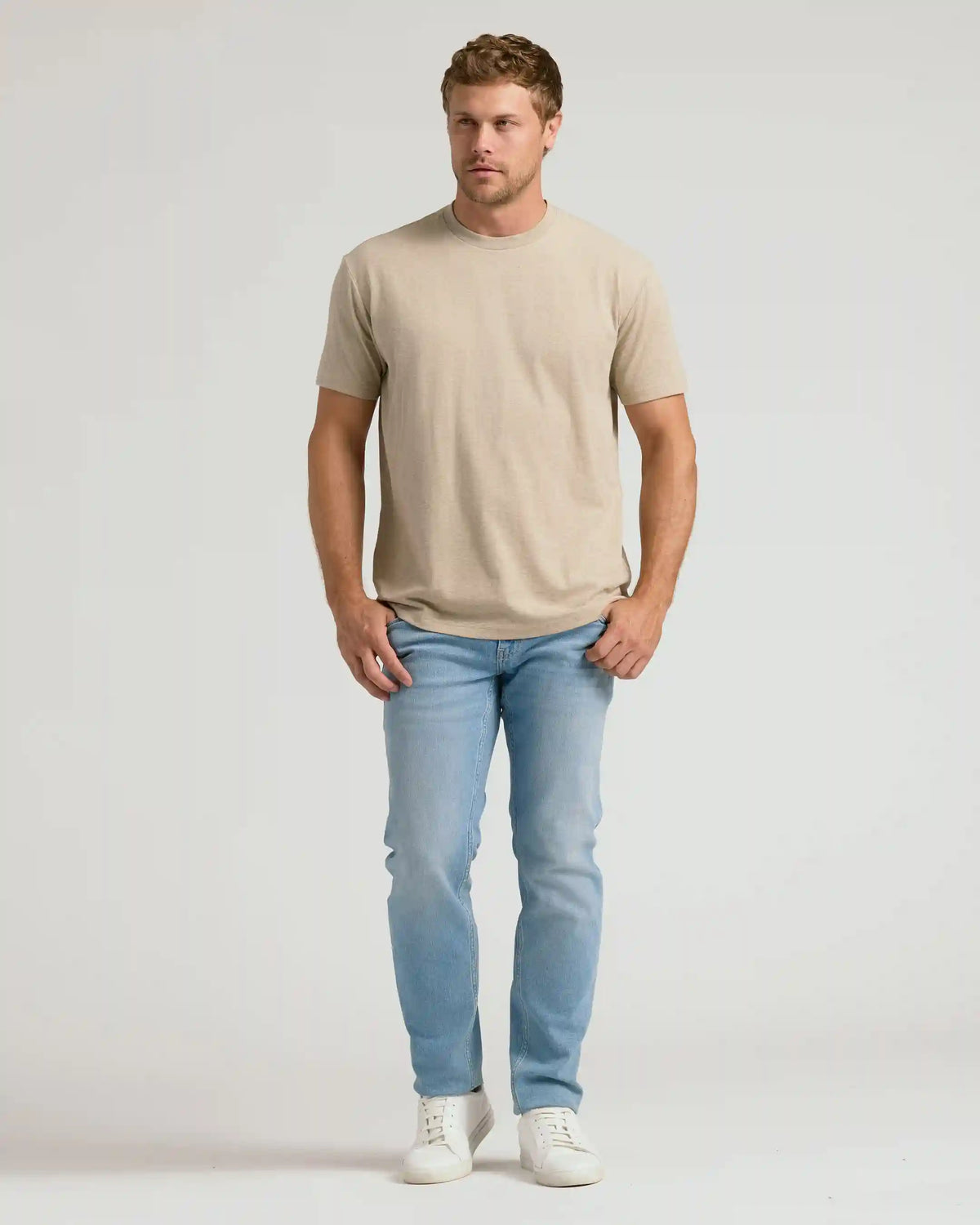 Heather Fennel Classic Crew Neck