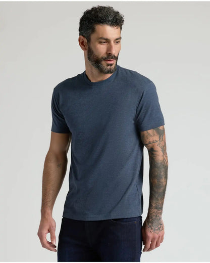 Heather Navy Classic Crew Neck