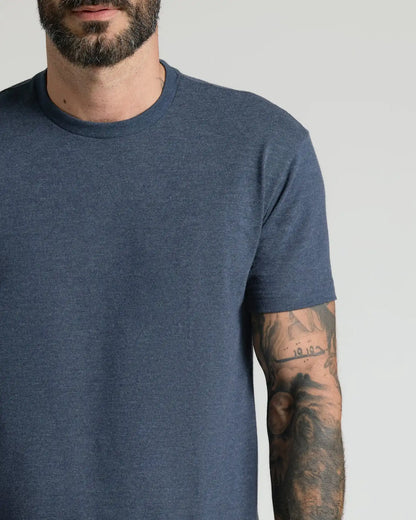 Heather Navy Classic Crew Neck