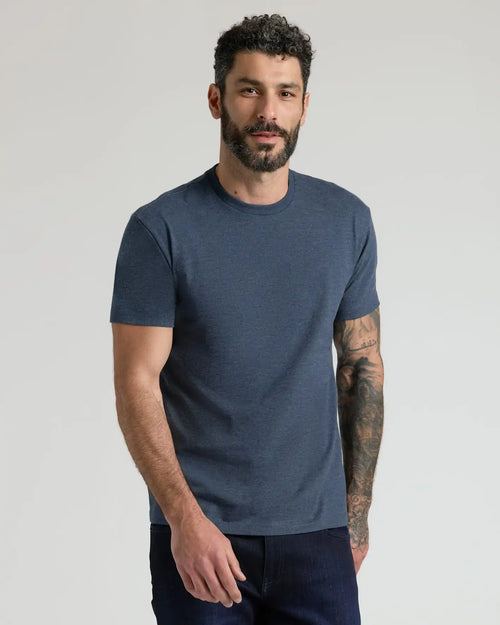 Heather Navy Classic Crew Neck