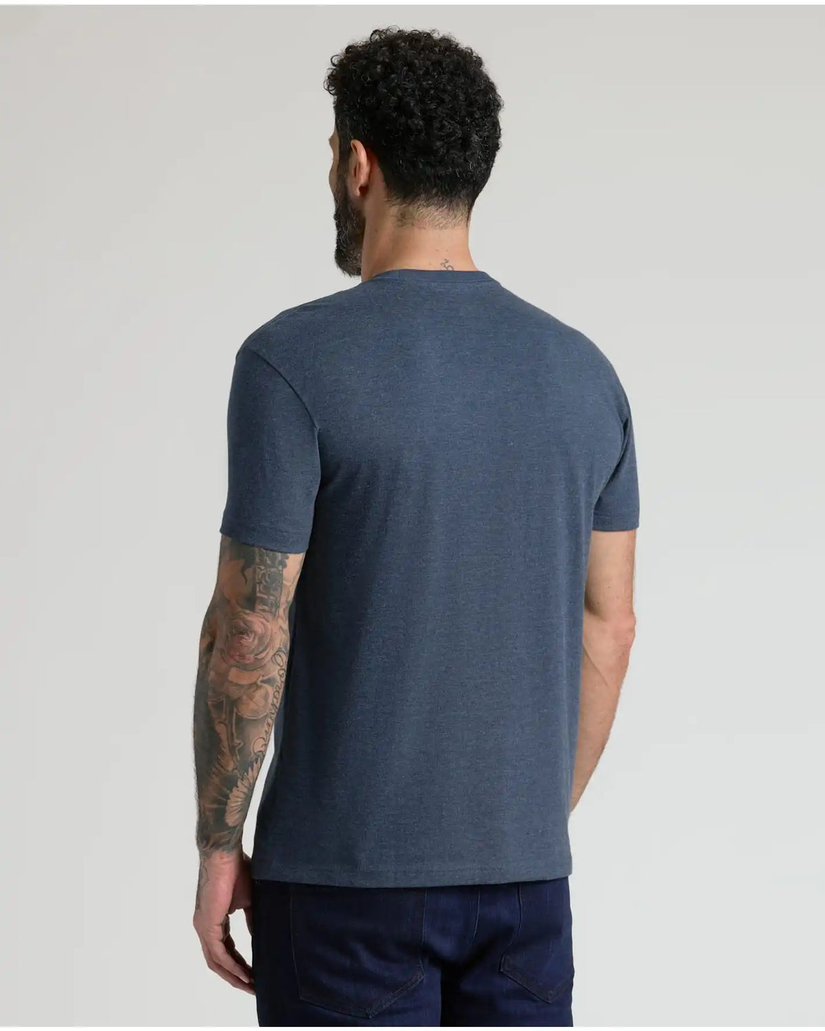 Heather Navy Classic Crew Neck