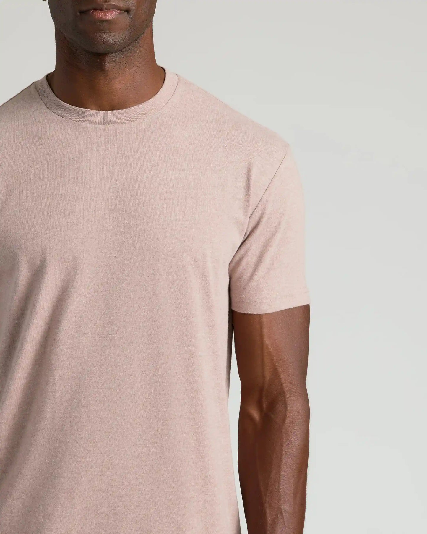 Light Heather Slate Mauve Classic Crew Neck