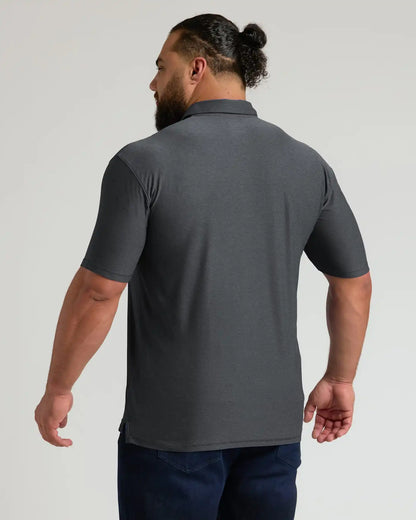Charcoal Heather Gray Active Polo 2.0