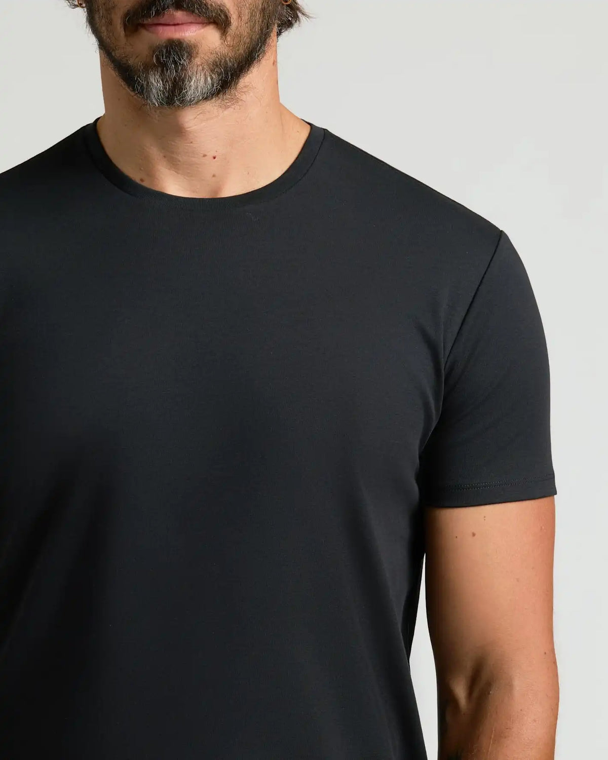 Pima Cotton Blend Curved Hem Crew 4-Pack
