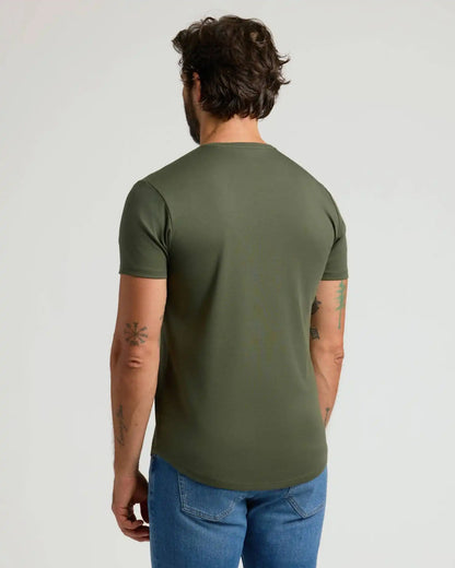 Pima Cotton Blend Curved Hem Crew 2-Pack