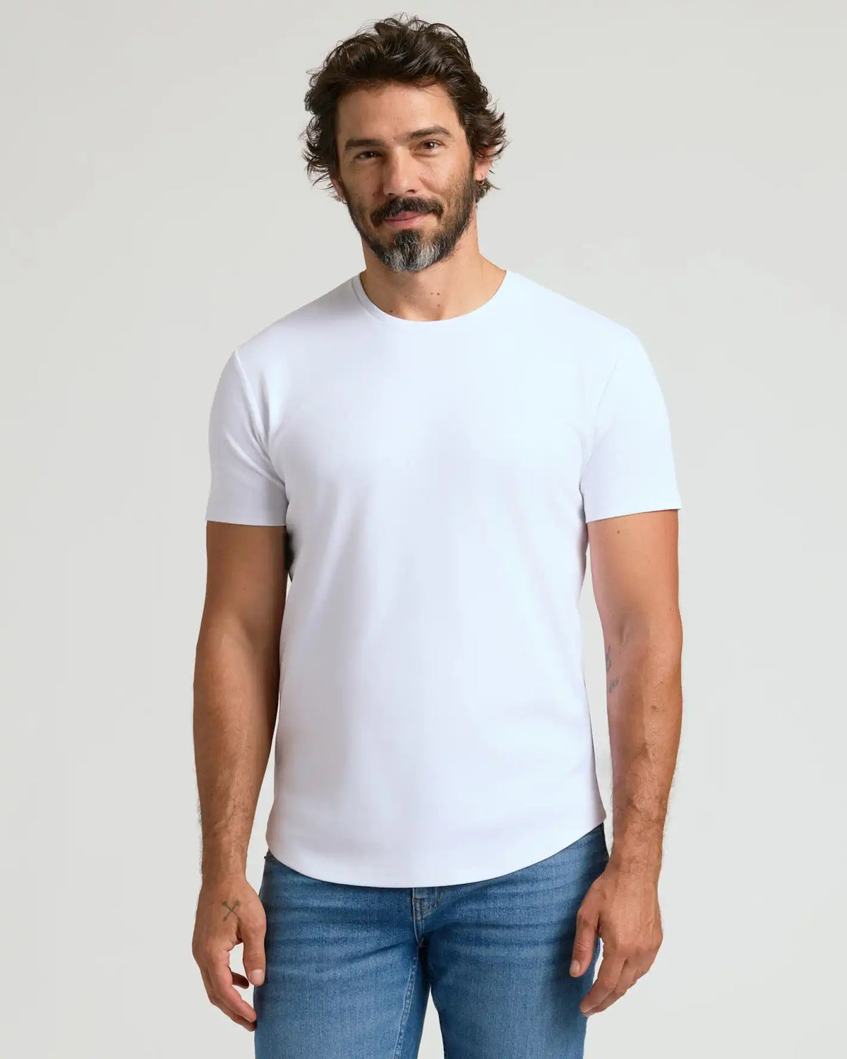 Black & White Pima Cotton Blend Crew 2-Pack