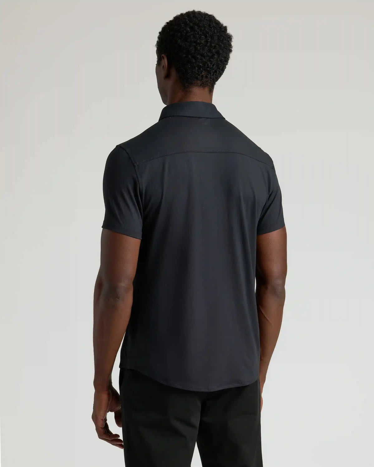 Black Short Sleeve Comfort Knit Shirt