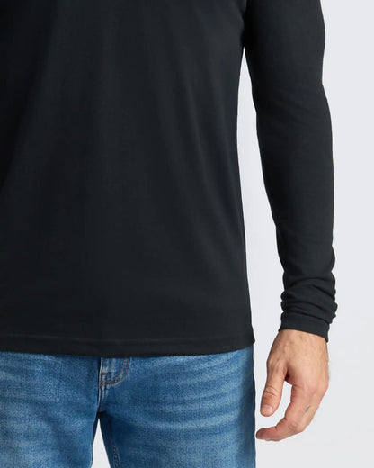 Black Classic Long Sleeve Crew Neck
