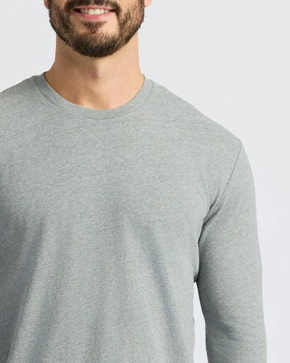 Heather Gray Classic Long Sleeve Crew Neck