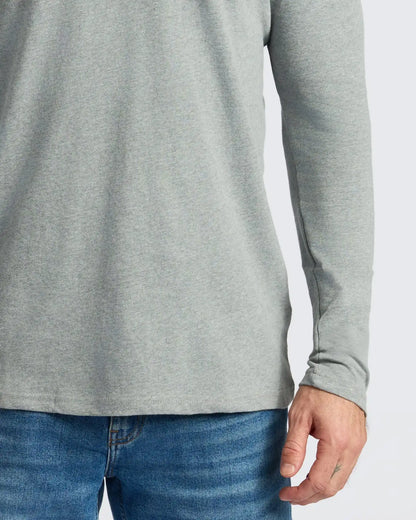 Heather Gray Classic Long Sleeve Crew Neck