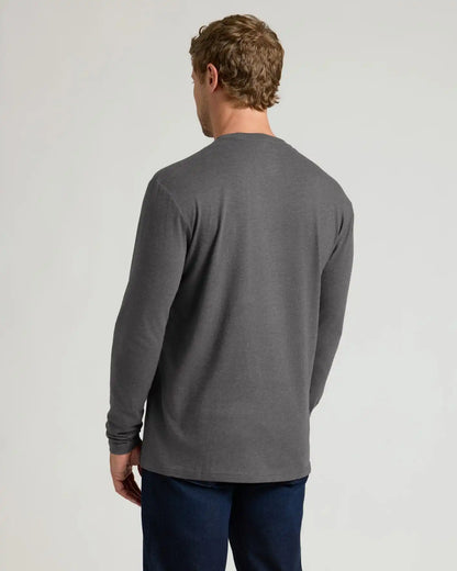 Charcoal Heather Gray Classic Long Sleeve Crew Neck