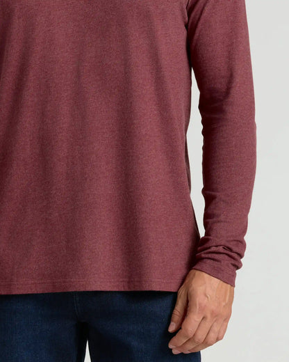 Dark Heather Clovewood Classic Long Sleeve Crew Neck