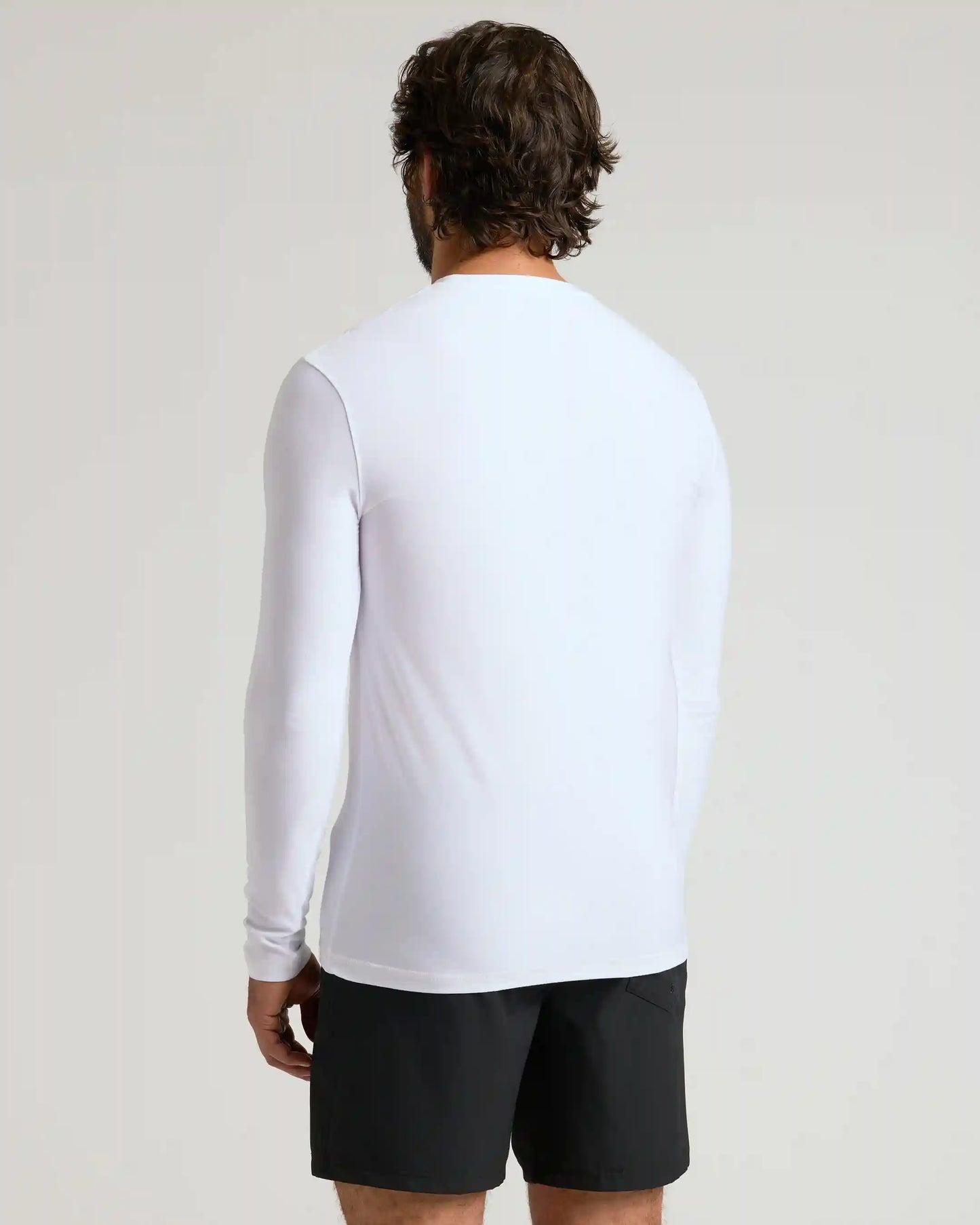 White Active Long Sleeve Crew T-Shirt