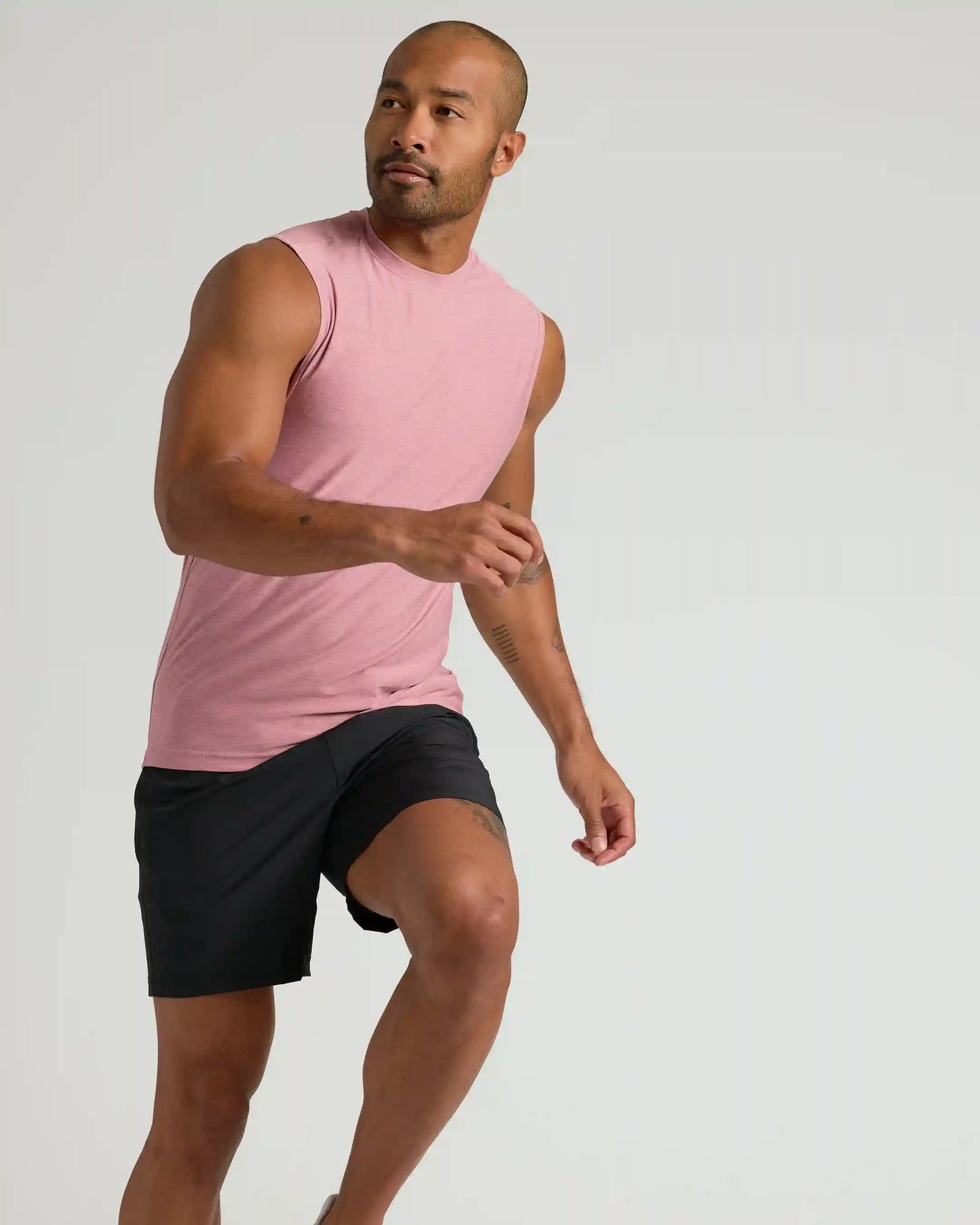 Quartz Rose Sleeveless Active Muscle Tee