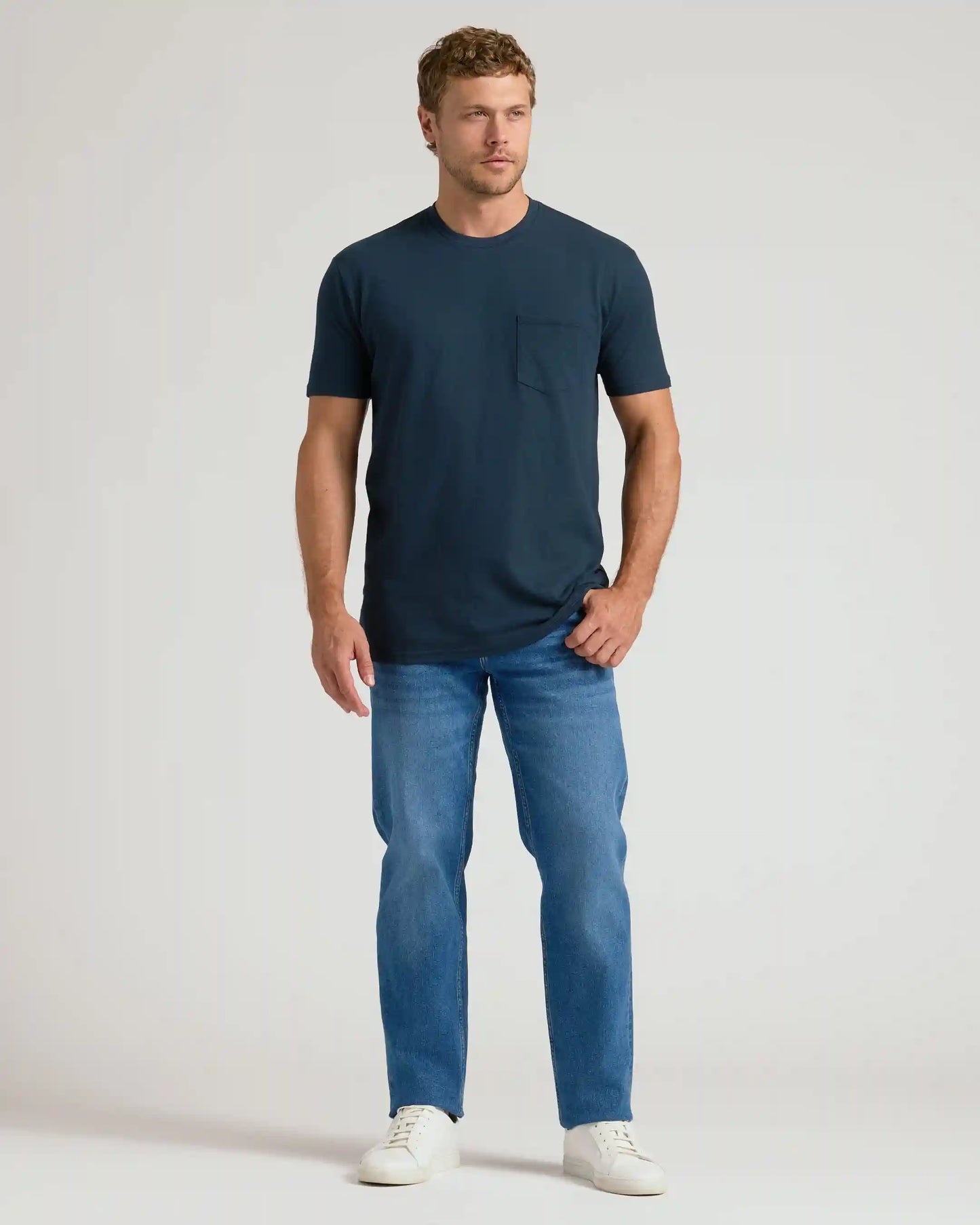 Navy Pocket Crew Tee