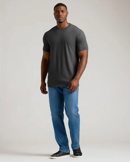 Charcoal Heather Gray Short Sleeve Tall Crew