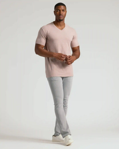 Light Heather Slate Mauve Tall Classic V-Neck
