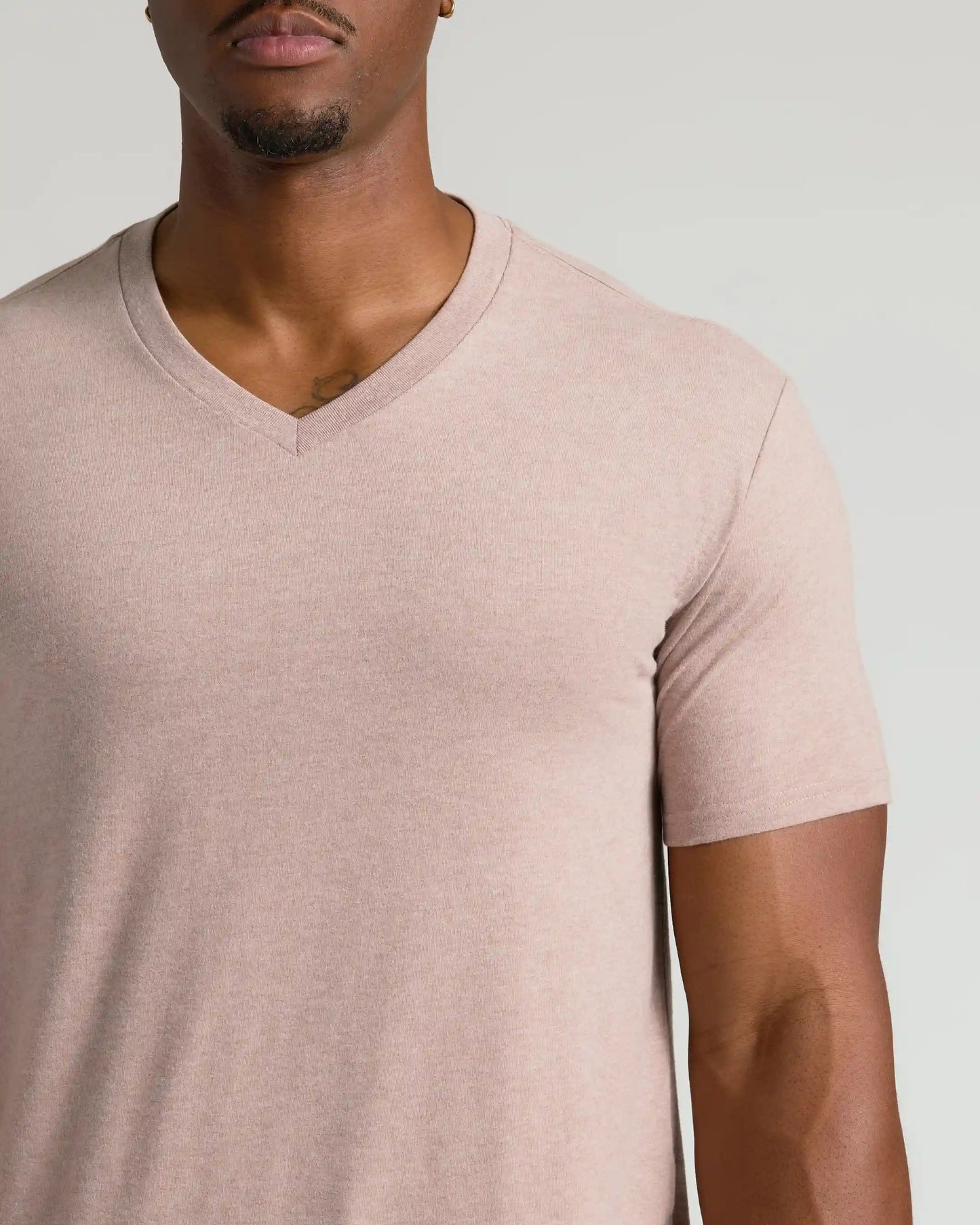 Light Heather Slate Mauve Tall Classic V-Neck