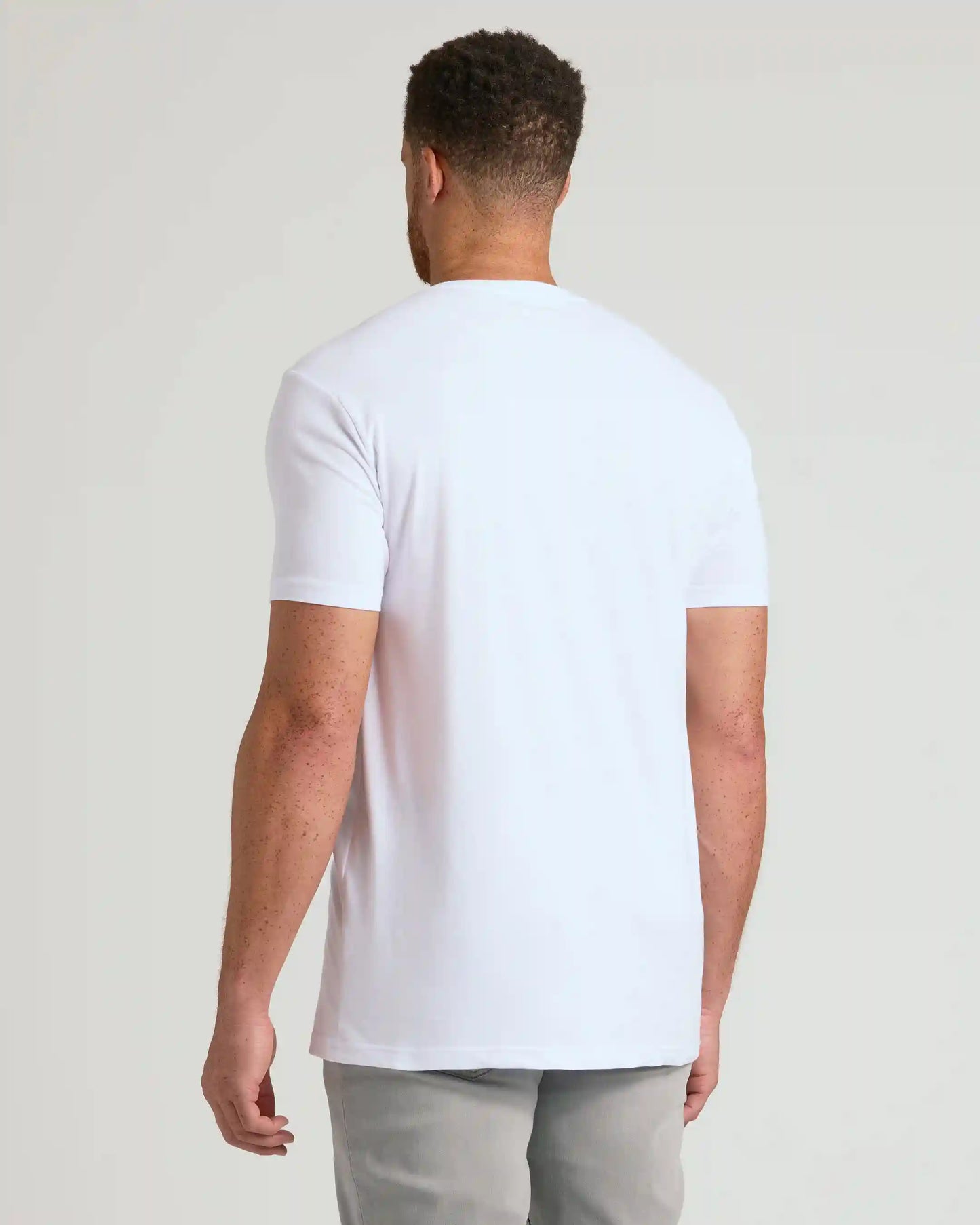 White Short Sleeve Tall Classic V-Neck 3-Pack