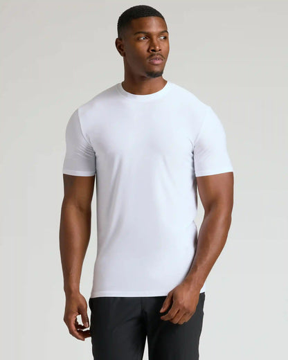 White Tall Active Crew Neck 2.0