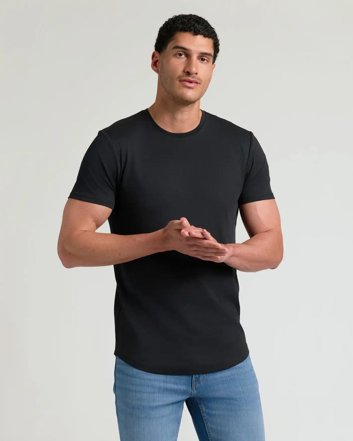 Tall Pima Cotton Blend Curved Hem Crew 4-Pack