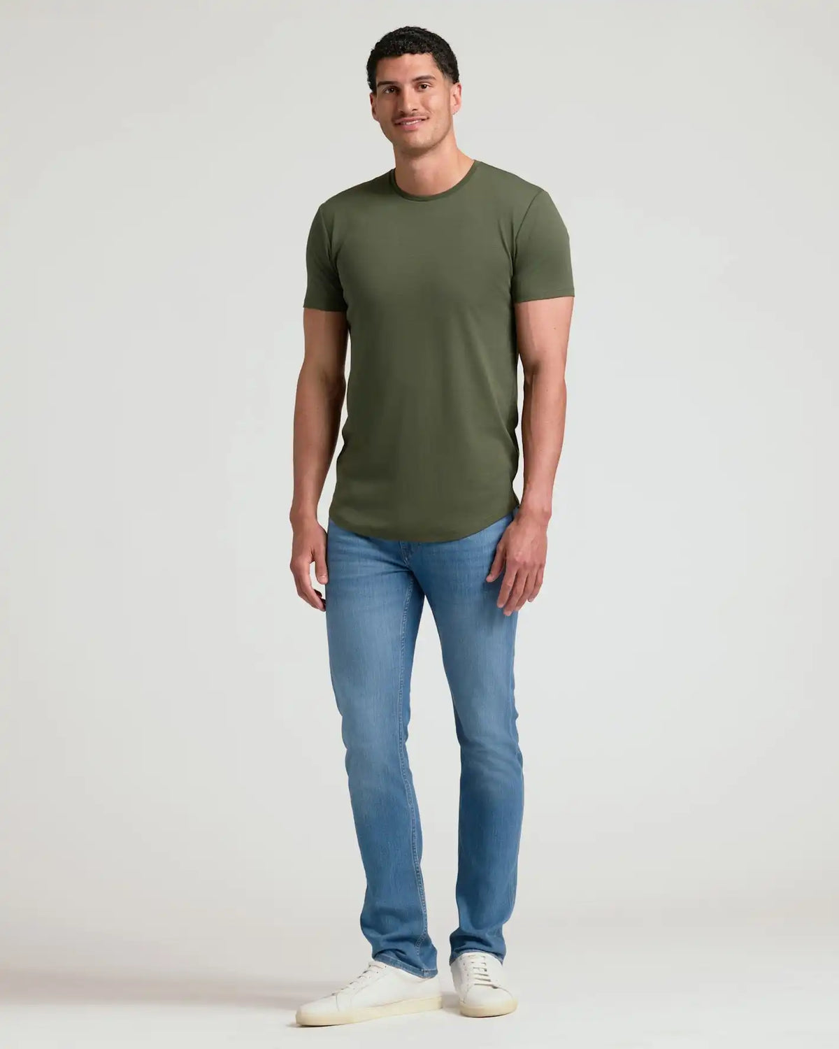 Tall Pima Cotton Blend Curved Hem Crew 4-Pack