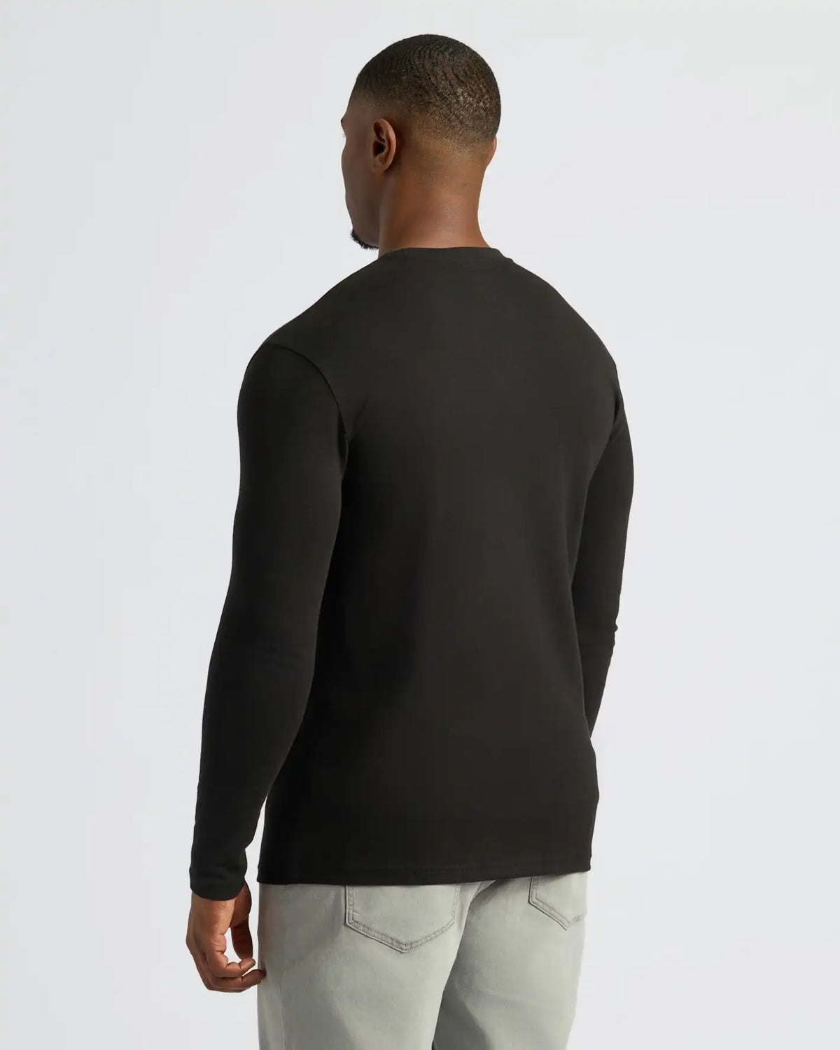 Black & Carbon Tall Heavyweight Long Sleeve Pocket Crew 2-Pack