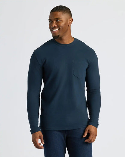 Staple Tall Heavyweight Long Sleeve Pocket Crew 4-Pack