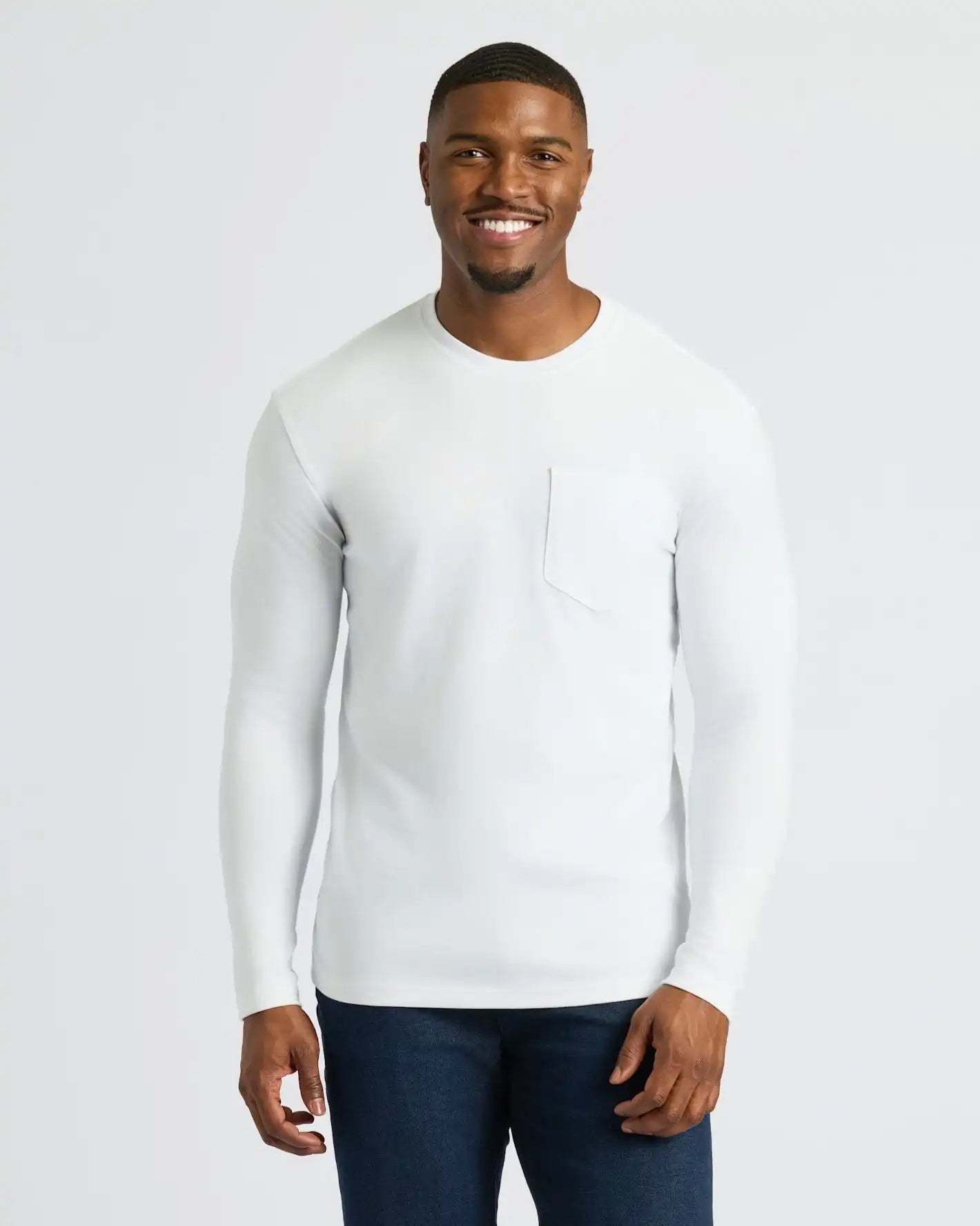 Black & White Tall Heavyweight Long Sleeve Pocket Crew 4-Pack
