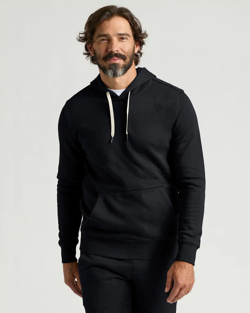 Black Fleece French Terry Pullover Hoodie