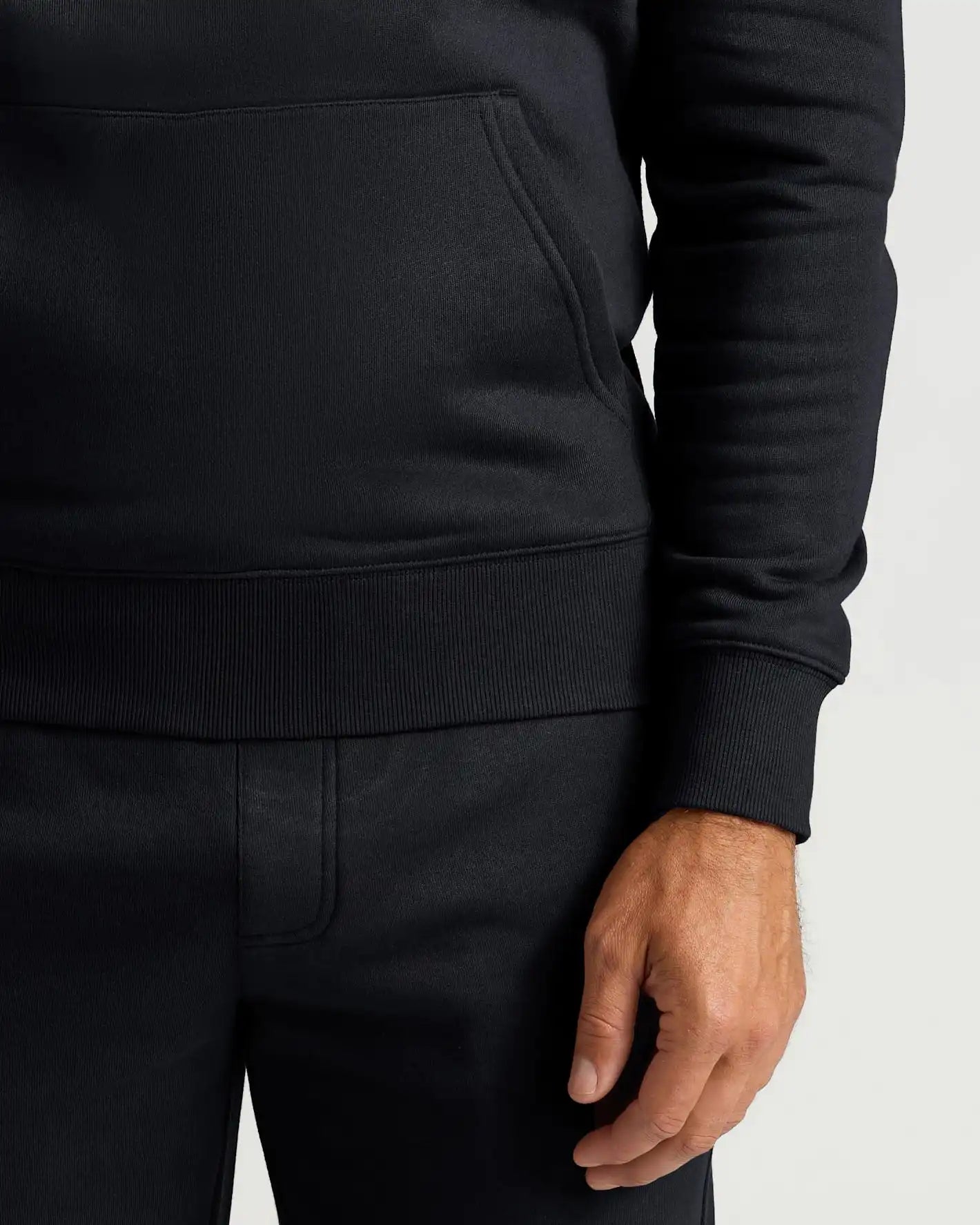Black Pullover Fleece Hoodie & Jogger 2-Pack