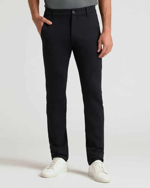 Black Slim Comfort Knit Chino Pant