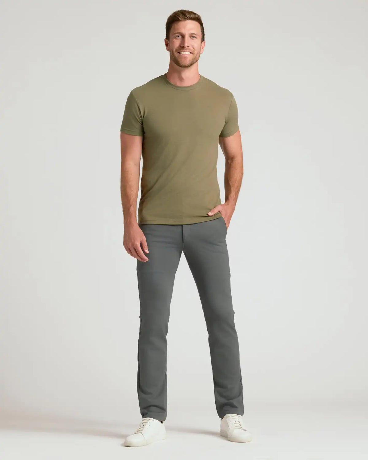 Carbon Slim Comfort Knit Chino Pant