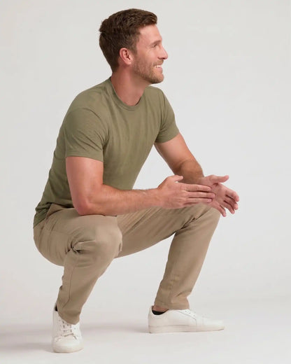Khaki Slim Comfort Knit Chino Pant