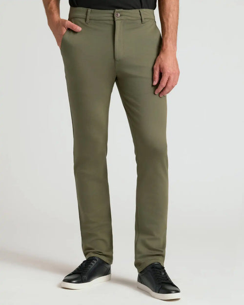 Military Green Slim Comfort Knit Chino Pant
