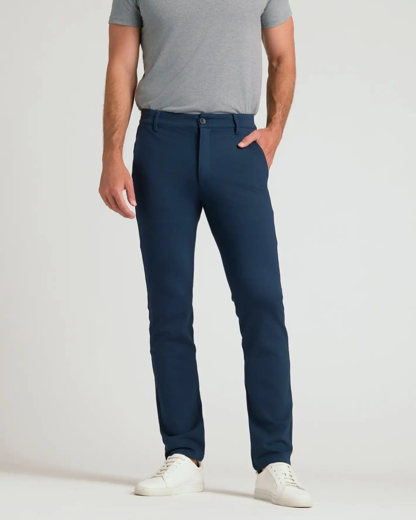 Navy Slim Comfort Knit Chino Pant