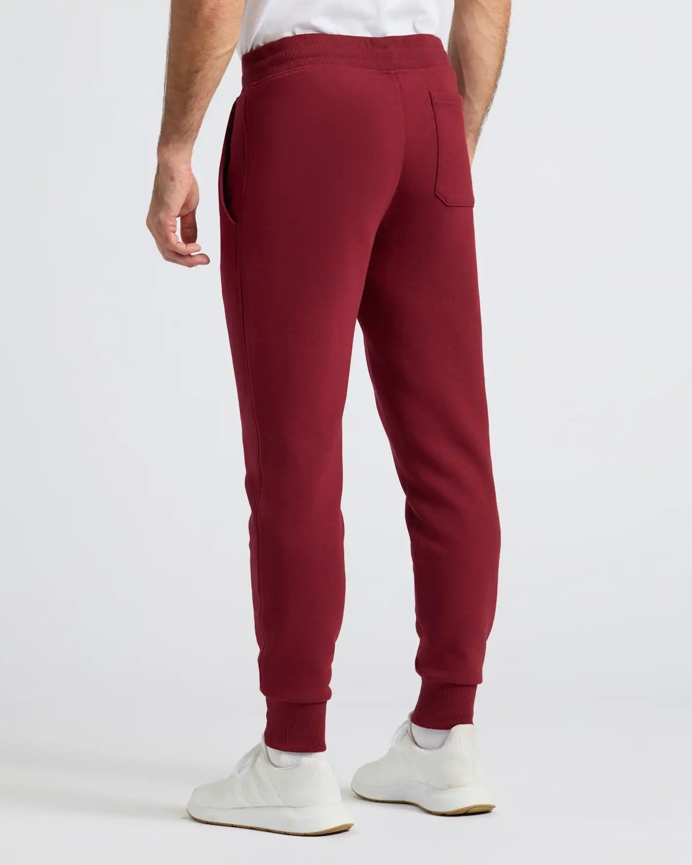 Dark Maroon Fleece French Terry Joggers