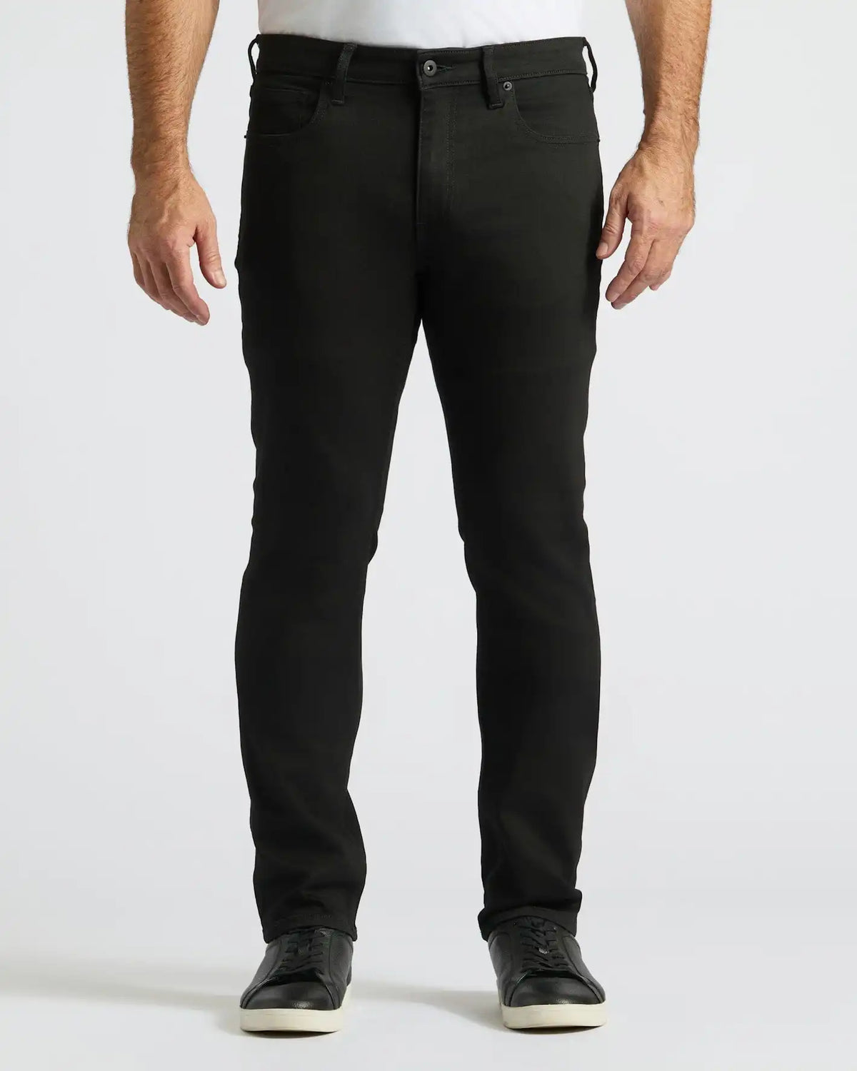 Black Wash Straight Comfort Stretch Jeans