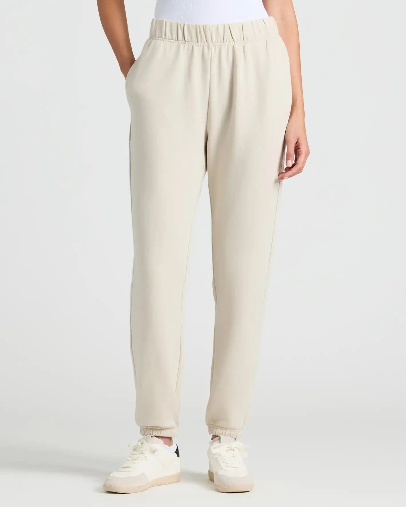 Womens Oatmeal Relaxed Joggers