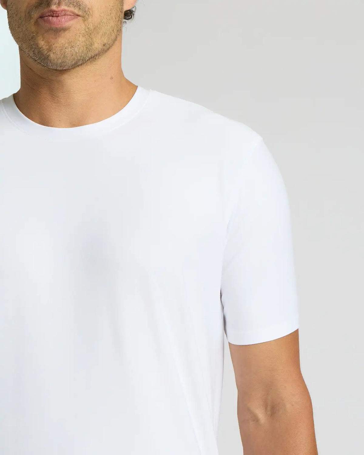 All White Active Curved Hem Crew 3-Pack