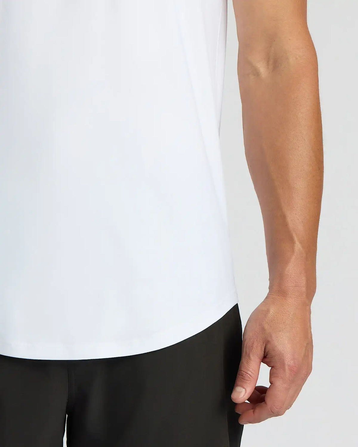All White Active Curved Hem Crew 6-Pack