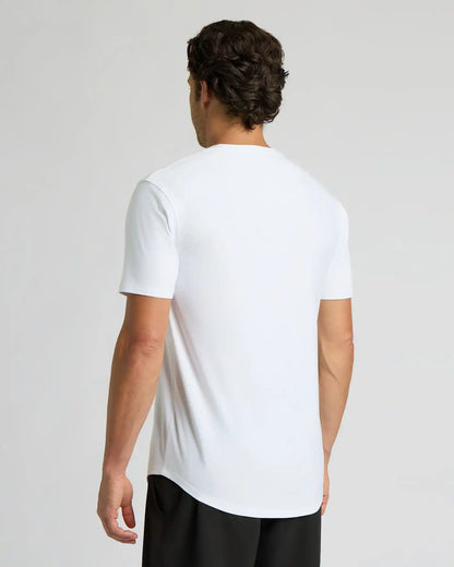 All White Active Curved Hem Crew 3-Pack