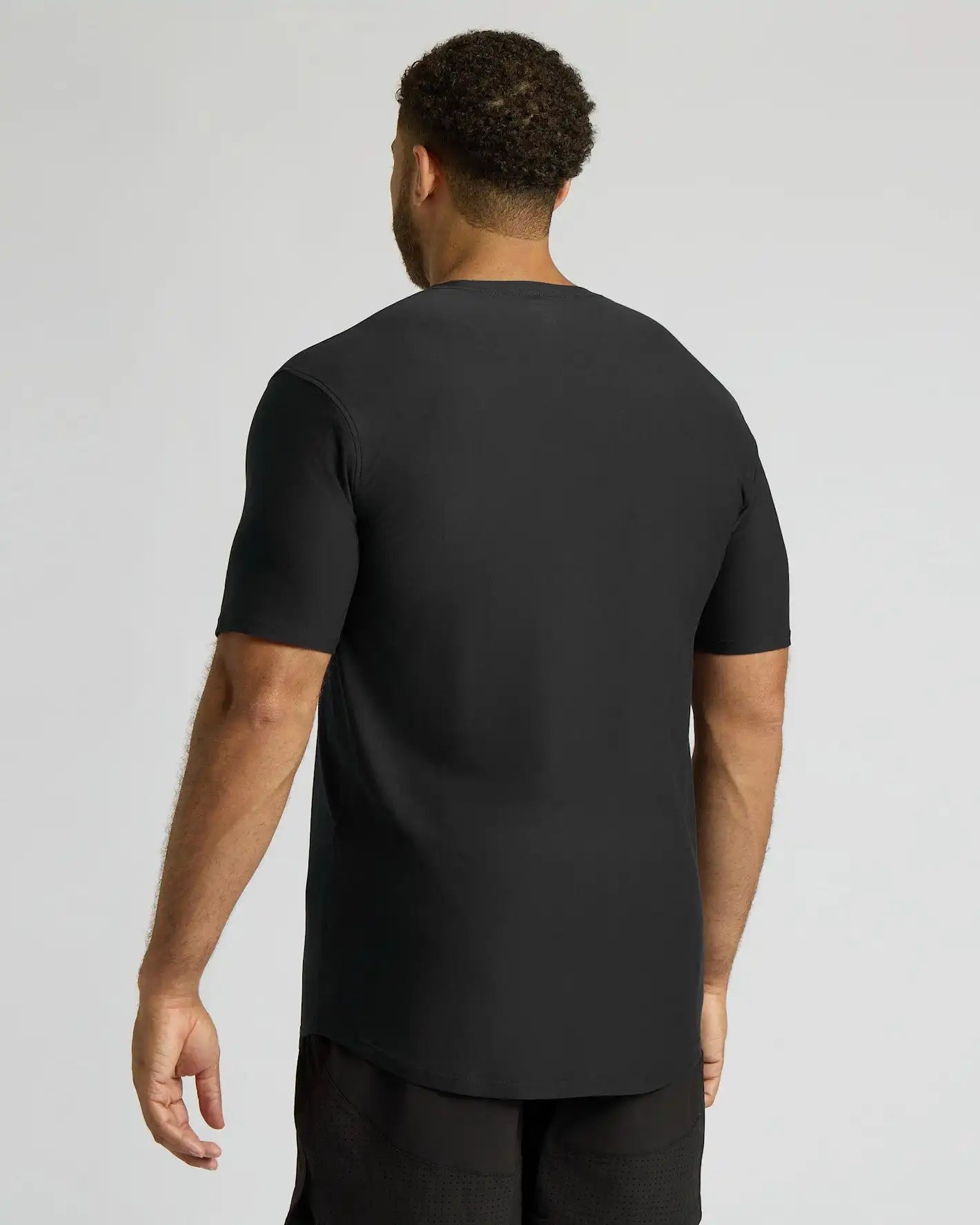 All Black Tall Active Curved Hem Crew 3-Pack