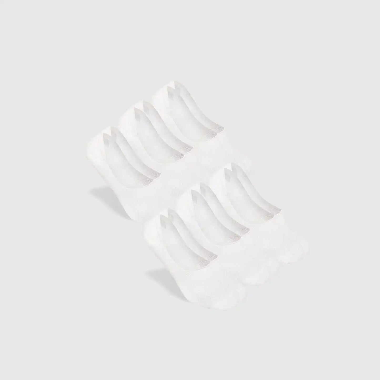 White No Show Socks 6-Pack