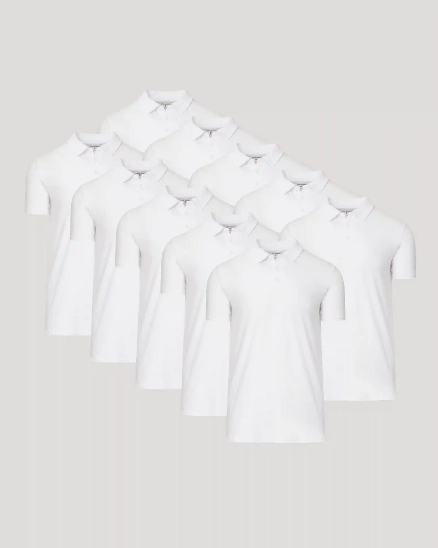 All White Tall Classic Polo 10-Pack