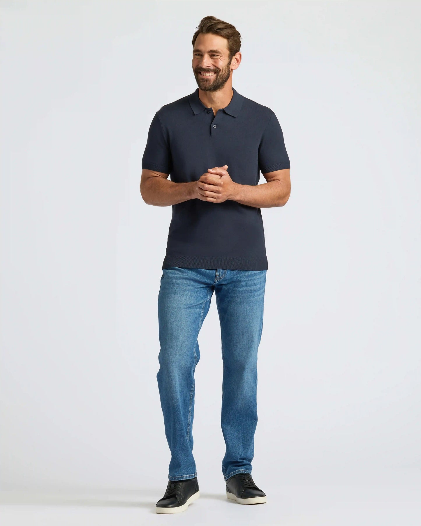 Navy Dressy Polo