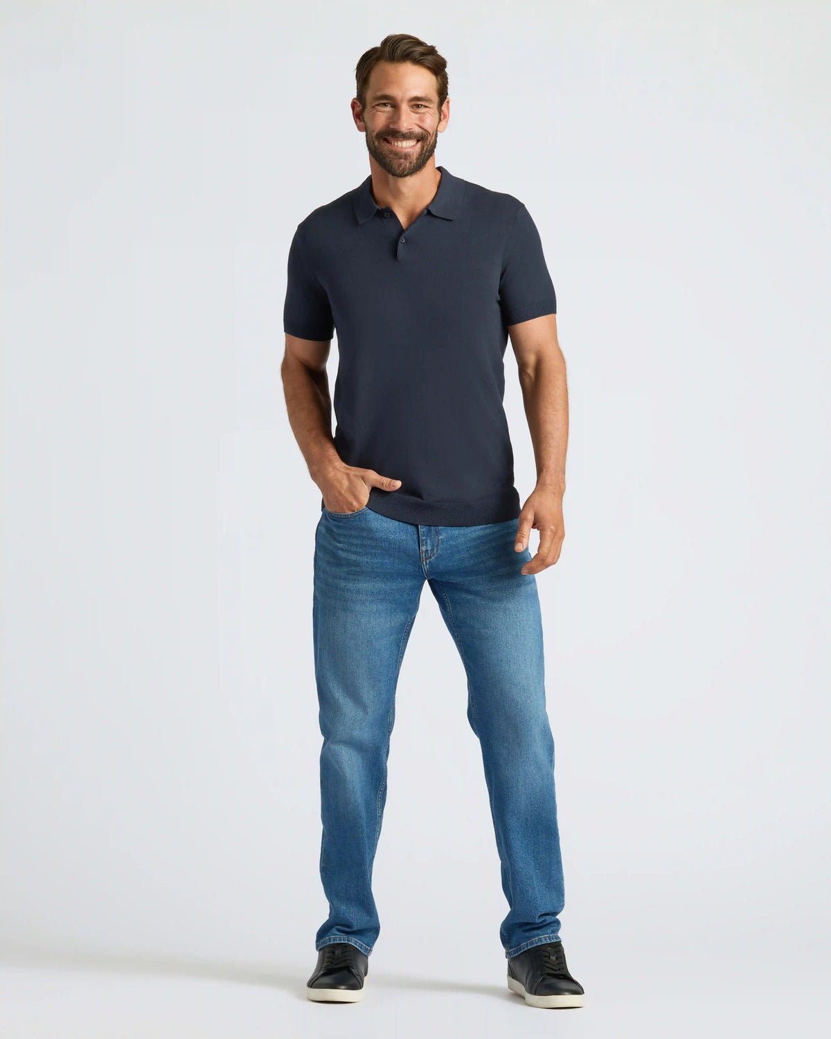 Navy Dressy Polo