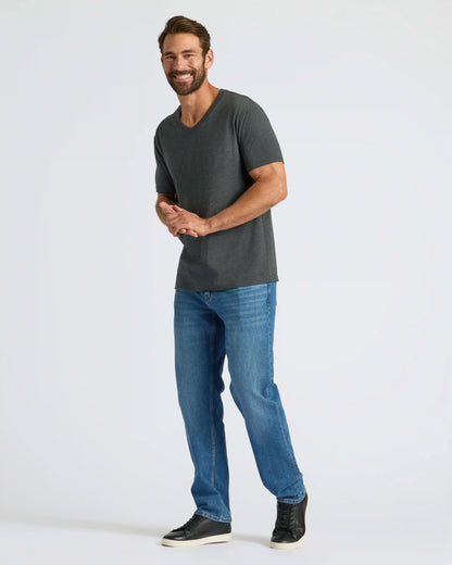 Charcoal Heather Gray Classic V-Neck