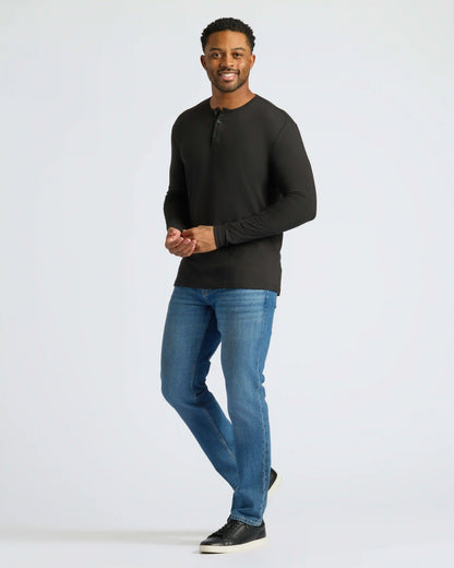 Black Long Sleeve Henley